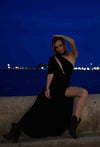 Desperado Black Off-the- Shoulder Maxi Dress - Audace Manifesto