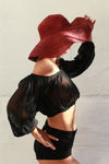 Black Joan Crop Top Side View