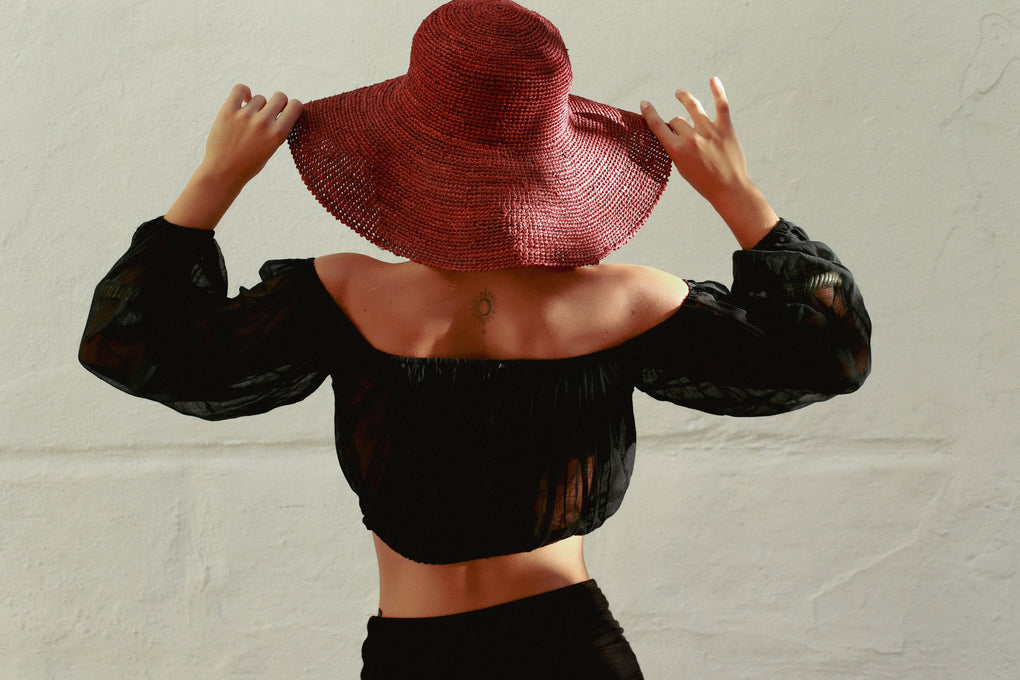 Black Joan Crop Top Back View