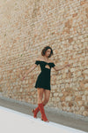 Black Manipura Black Cutout Mini Dress Front View