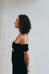 Black Manipura Black Cutout Mini Dress Side View