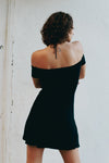 Black Manipura Black Cutout Mini Dress Back View