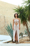 Atame Front Slit White Dress Front View - Audace Manifesto