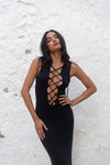Maxi dress deep plunge Opium Dreams - Audace Manifesto