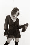 Black ruffled mini dress Olivia - Audace Manifesto