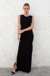 Black Fitted Blow Dress Front Side - Audace Manifesto