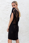 Black Carne Trémula Casual Short Dress Side View - Audace Manifesto