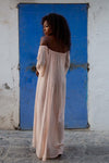 Avocado Joan Pagoda Maxi Strapless Neckline Dress Back View