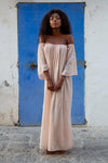 Avocado Joan Pagoda Maxi Strapless Neckline Dress Front View