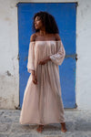 Avocado Joan Pagoda Maxi Strapless Neckline Dress Front View