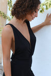 June Black Sleeveless Mini Dress Side View - Audace Manifesto