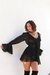 Black ruffled mini dress Olivia - Audace Manifesto