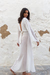 White Sheer Maxi dress see-through Kioto dress Back View - Audace Manifesto